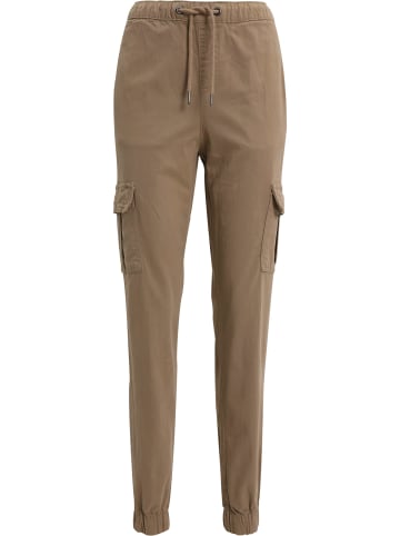 Urban Classics Urban Classics Damen Ladies High Waist Cargo Comfort Jogging Pants in softtaupe