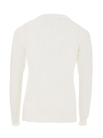 Sidona Damen Strickpullover in Wollweiss