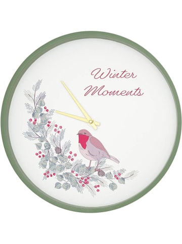 Greengate Wanduhr Leonora Merry Christmas in White