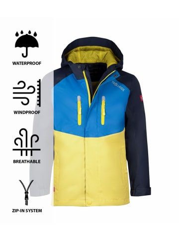 Trollkids Regenjacke "Nusfjord" in Marineblau/Leuchtendes Blau