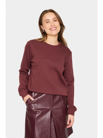 SAINT TROPEZ Sweatshirt LyonaSZ Lockere Passform in Decadent Chocolate