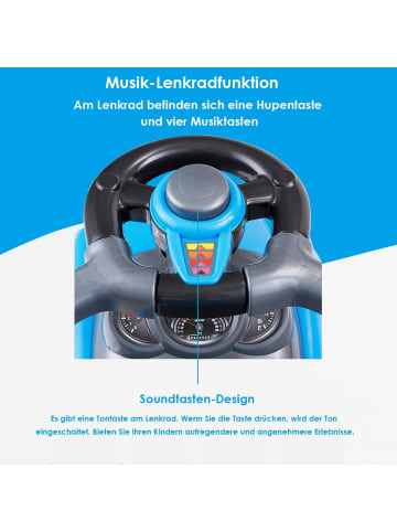 COSTWAY 3 in 1 Rutschauto 2-6 Jahren in Blau