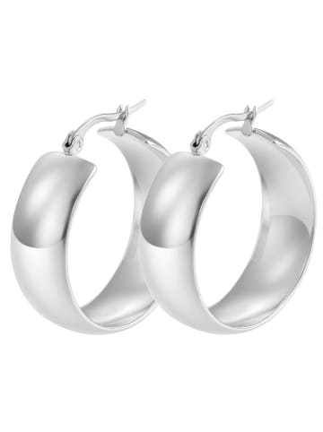 Adeliás Damen Ohrringe – Creole aus Edelstahl in silber