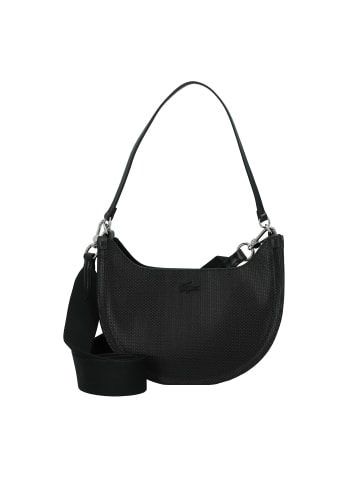 Lacoste Chantaco Classics Schultertasche Leder 23 cm in noir