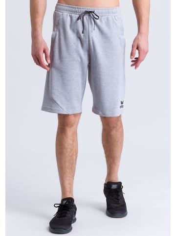 erima Essential Sweatshorts in hellgrau melange/schwarz