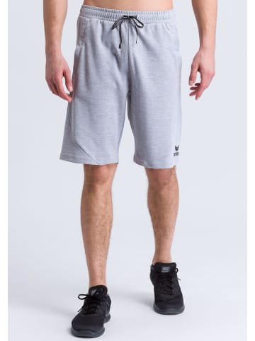erima Herren Essential Sweatshorts in hellgrau melange/schwarz