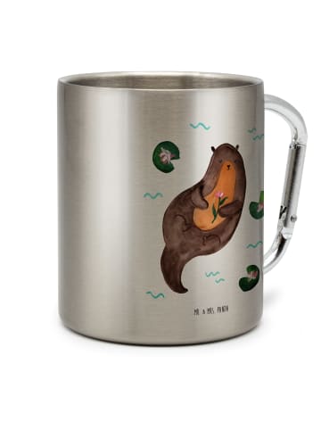 Mr. & Mrs. Panda Tasse Otter Seerose ohne Spruch in Silber