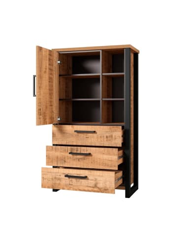 ebuy24 Vitrinenschrank Enna Mango 87 x 45 cm