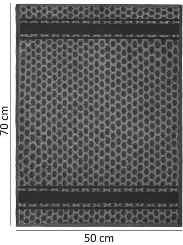 Aspero 12 Frotte Baumwoll Geschirrtücher in Dunkelgrau/Hellgrau