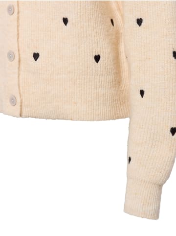 Y.A.S Strickjacke YASBow in sand schwarz - 0001