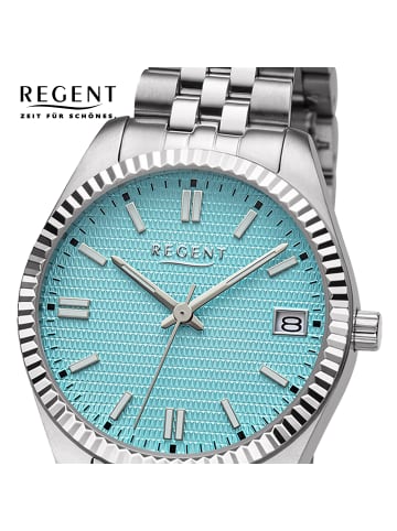 Regent Analog-Armbanduhr Regent Metallarmband silber mittel (ca. 34mm)