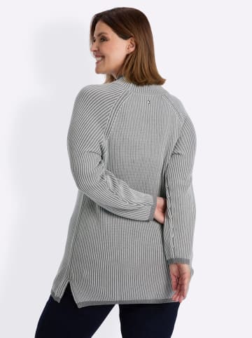 sheego Pullover in grau-hellgrau