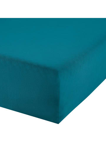 REDBEST Single-Jersey Boxspring-Spannbettlaken Denver in petrol