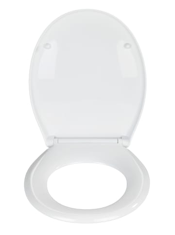 Wenko WC-Sitz IOS, Easy Close, Thermoplast in Weiß, (B) 37,5 x (L) 45 cm