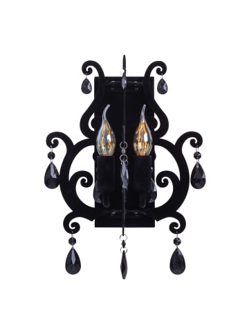 näve Wandleuchte "BLACK VELVET" in schwarz - (L)30 cm x (B)20 cm x (H)40 cm