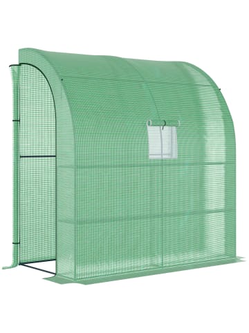 Outsunny Foliengewächshaus 200L x 100B x 215H cm Grün