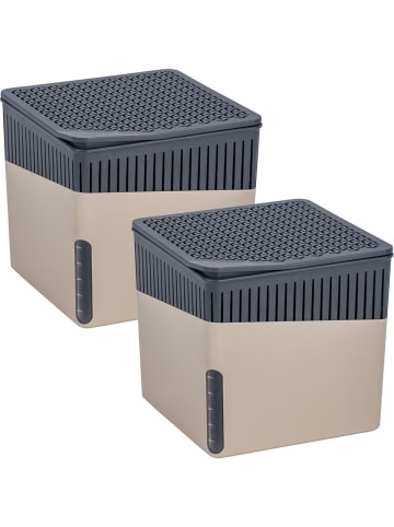 Wenko Raumentfeuchter Cube, Beige, 1000 g, 2er Set in Beige