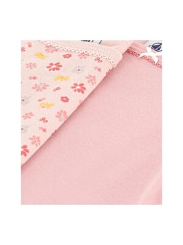 PETIT BATEAU 2er-Pack Unterhemden Blumen in Rosa