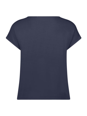 BETTY & CO Casual-Shirt mit V-Ausschnitt in Dunkelblau