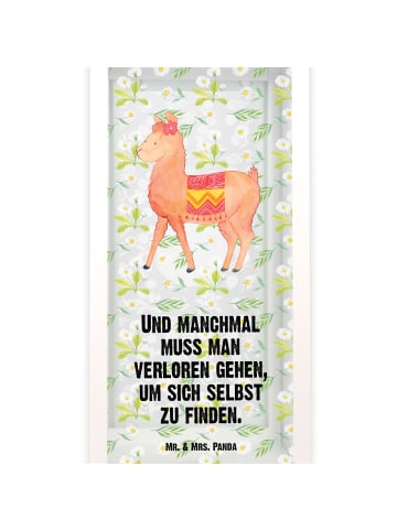 Mr. & Mrs. Panda Laterne Alpaka Stolz mit Spruch in Transparent