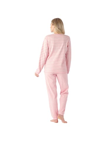 hajo Interlock-Jersey Schlafanzug in rosé meliert