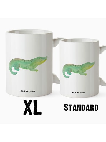 Mr. & Mrs. Panda Tasse Krokodil ohne Spruch in Weiß