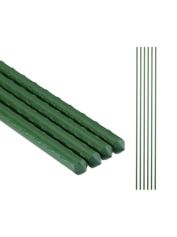 relaxdays 10 x Pflanzstäbe in Grün - (H)100 x Ø 1 cm
