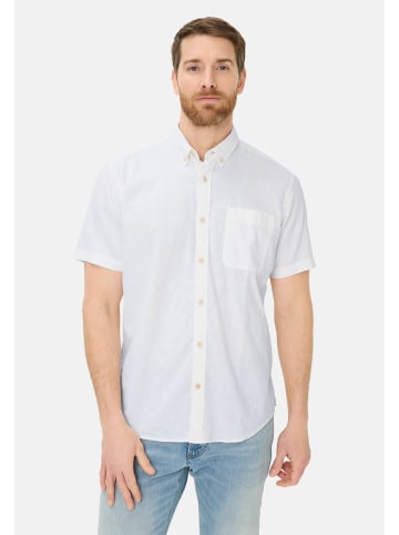 Camel Active Kurzarmhemd aus Leinenmix in Weiß