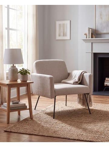 Sessel NARKEN in Beige/Schwarz - (W) 72 x (H) 77 x (L) 76 cm