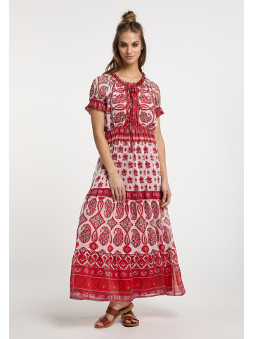 usha FESTIVAL Damen Maxikleid Mit Allover-Print in Rot Mehrfarbig