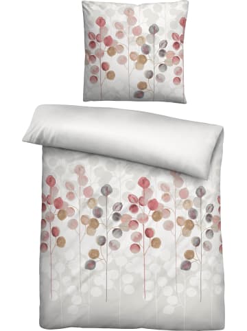 Biberna Soft-Seersucker Bettwäsche in taupe