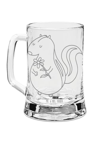 Mr. & Mrs. Panda Krug Stinktier Blume ohne Spruch in Transparent