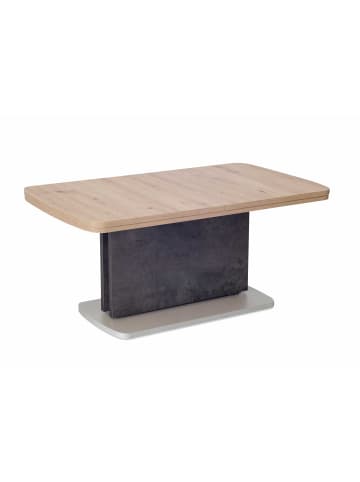 58 aufm Kessel FUNKTIONSTISCH ausziehbar Caterina 110(145+180)x63x53 Wildeiche/Beton