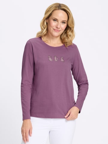 Sieh an! Rundhals-Shirt in violett-mauve