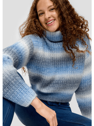 QS Strickpullover langarm in Blau