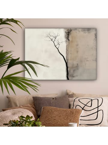 MuchoWow Leinwand Bilder Taupe