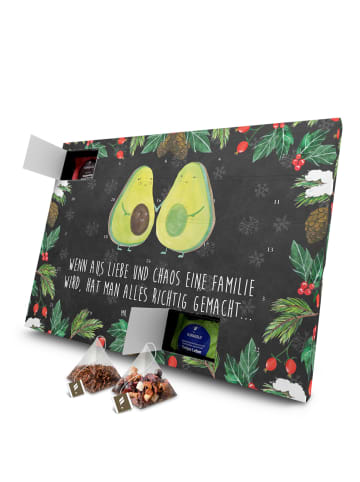 Mr. & Mrs. Panda Adventskalender Avocado Pärchen mit Spruch in Kreidetafel