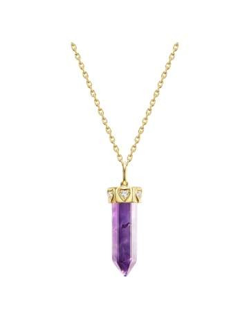 Glanzstücke München Kette Sterling Silber gelbgold Amethyst in gelbgold