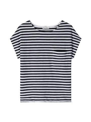 Gestreiftes T-Shirt regular in Schwarz