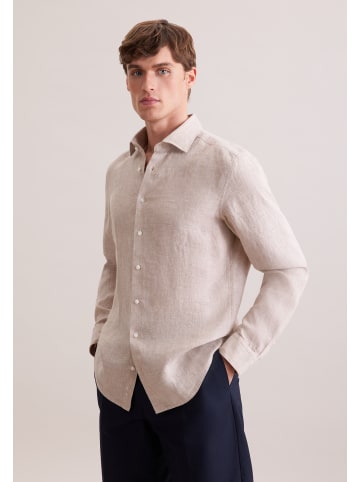 Seidensticker Leinenhemd Shaped in Beige