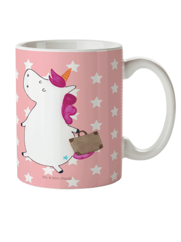 Mr. & Mrs. Panda Kindertasse Einhorn Koffer ohne Spruch in Rot Pastell