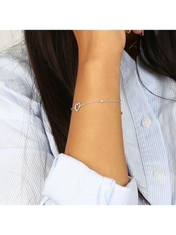 Lucardi 925 Silber Armband  Herz