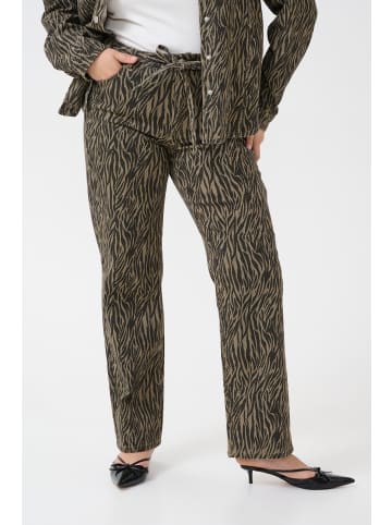 KAFFE curve Jeans KCleonoma Regular fit in Feather Gray / Black Animal