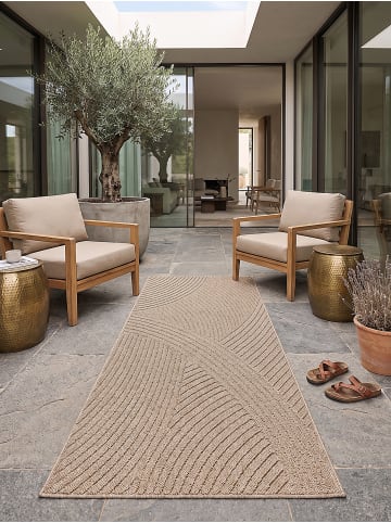 KADIMA DESIGN Läufer Geometrisch flachgewebt pflegeleicht Wohnzimmer Flur Esszimmer in Natur