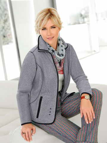 WITT WEIDEN Fleece-Jacke in grau-meliert