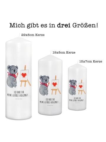 Mr. & Mrs. Panda Geburtskerze Koala Künstler mit Spruch in Weiß