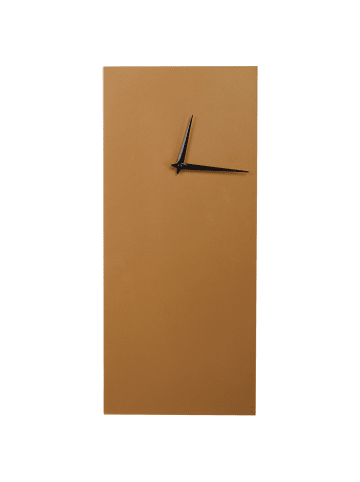 Beliani Wanduhr POMBAL in Gold - (W) 22 x (H) 50 x (L) 2 cm