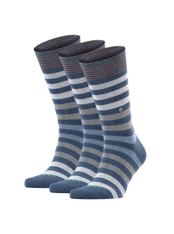 Burlington Socken 3er Pack in Grau/Blau