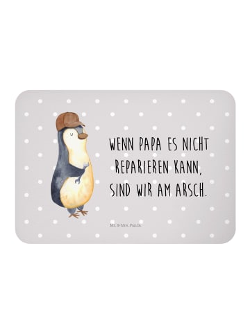 Mr. & Mrs. Panda Magnet Wenn Papa es nicht reparieren kann, sind... in Grau Pastell