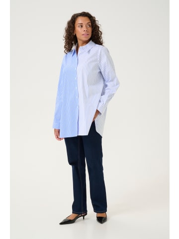 CULTURE Langarm - Hemd CUalsa Loose fit in Blue Stripe Mix